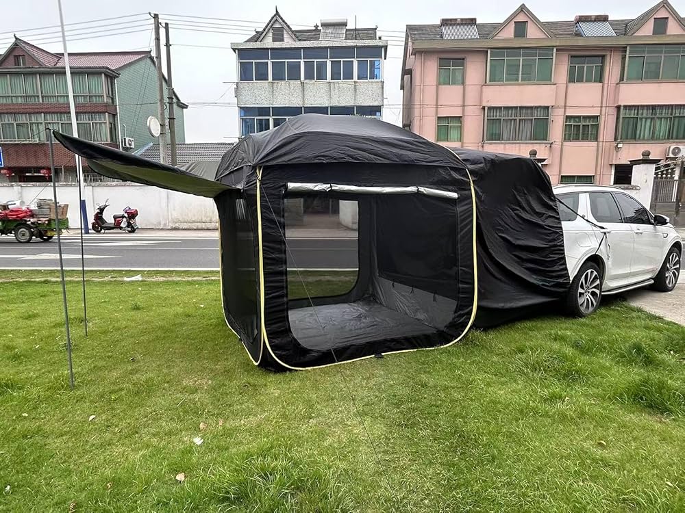 Horizon ARROW 車連結テント ブラック キャンプ空間を手軽に拡張できるテント「カーレックス」がヒット